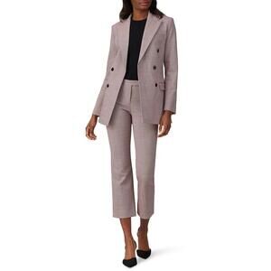 Theory Red Multi Cropped Pants Size 10 with Minor Fabric Pull